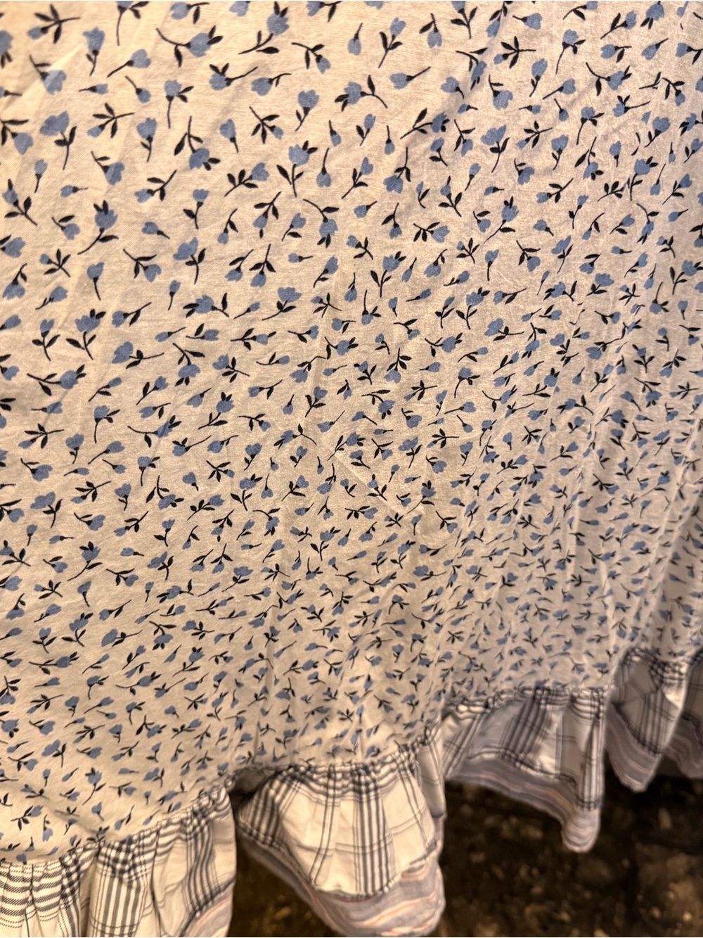 Pilcro Light Blue Striped Patchwork Button-Front Maxi Dress - Picture 8 of 16